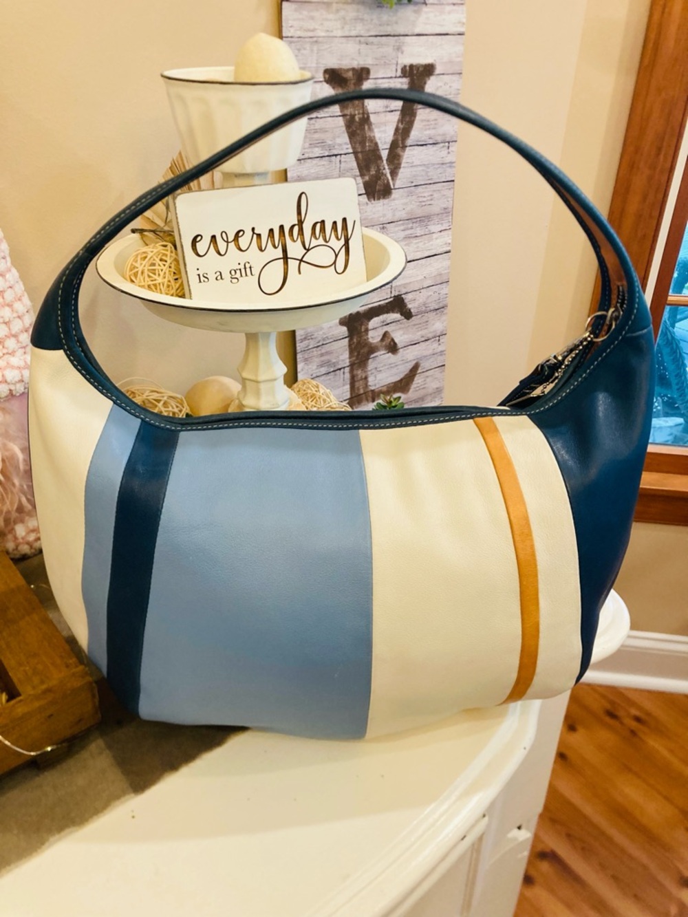 Vintage Coach Y2K Ergo Striped Leather Hobo Bag Shoulder 9298 Limited Edition - Picture 16 of 16